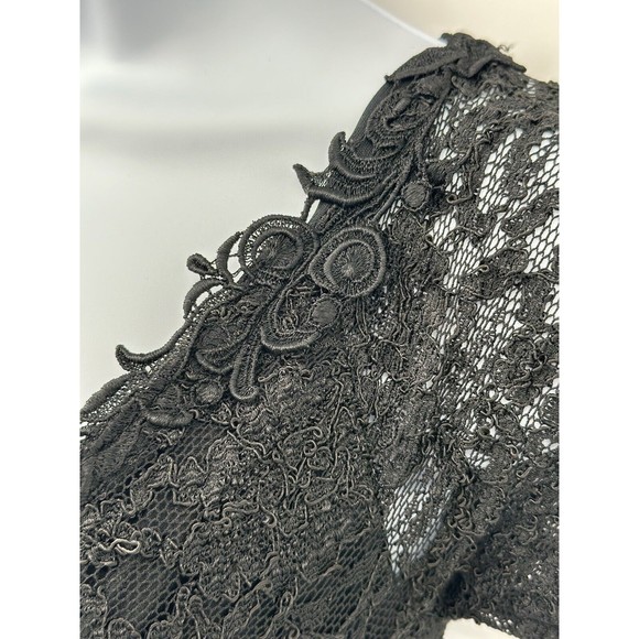 Susan Roselli for Vijack Black Sequin Lace  New Years Party Vintage Dress 7-8 - Picture 5 of 16